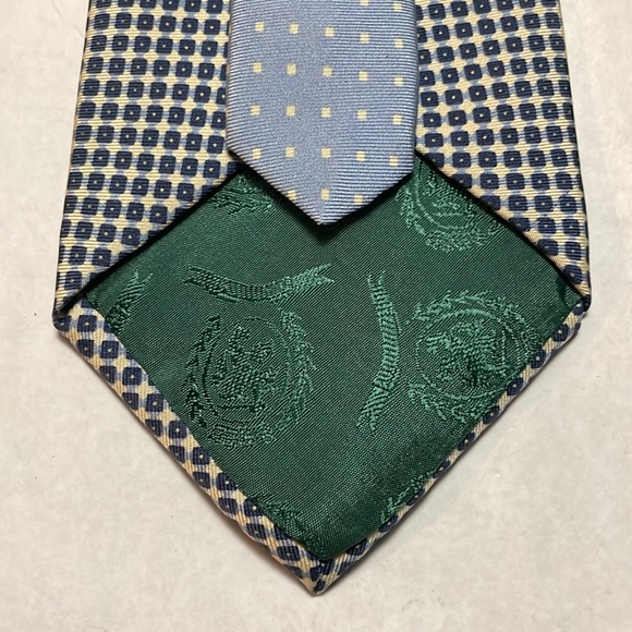 Tommy Hilfiger Silk Necktie 60” Blue/Off-White Men’s - Picture 6 of 9